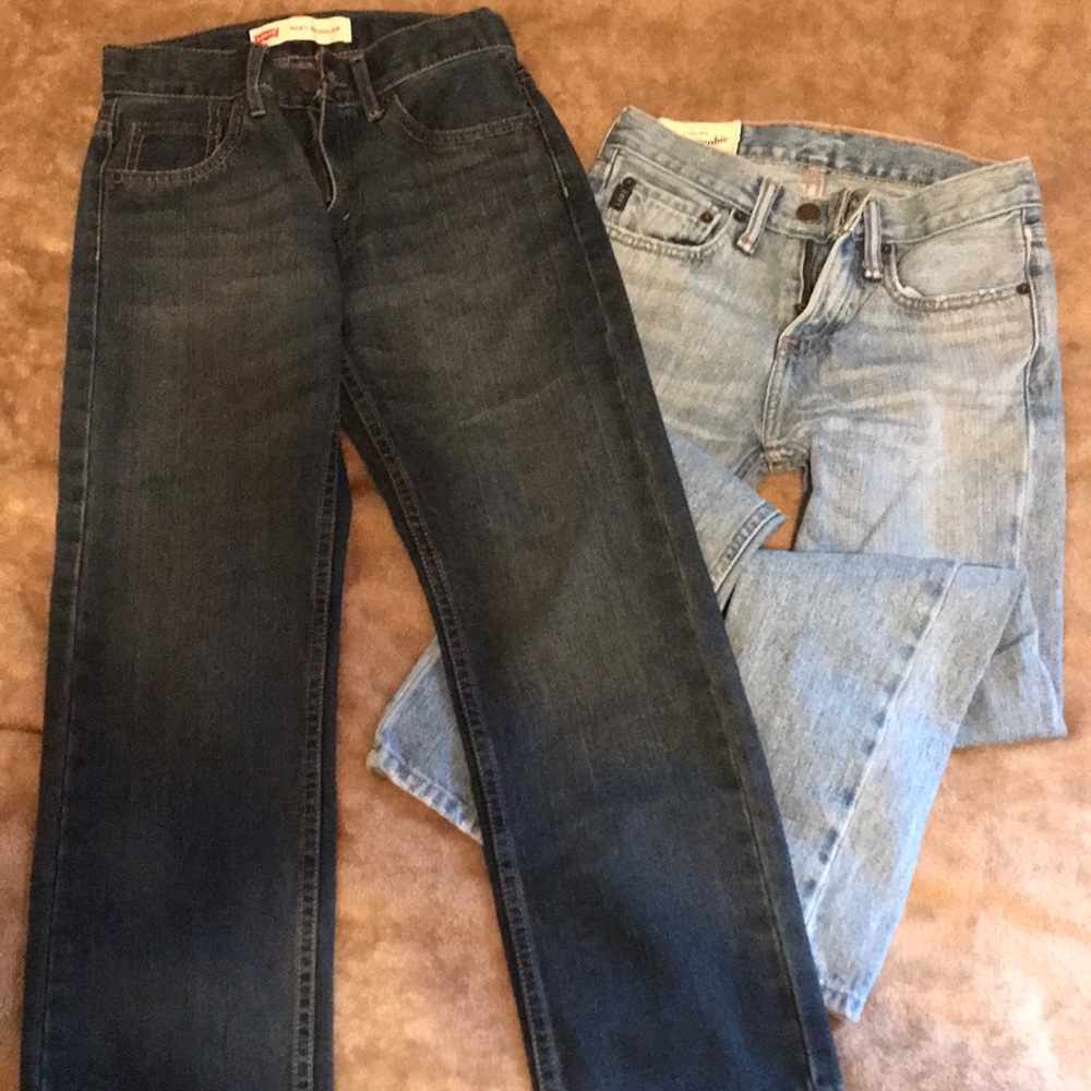 Boys size 10 jeans Abercrombie and Levi